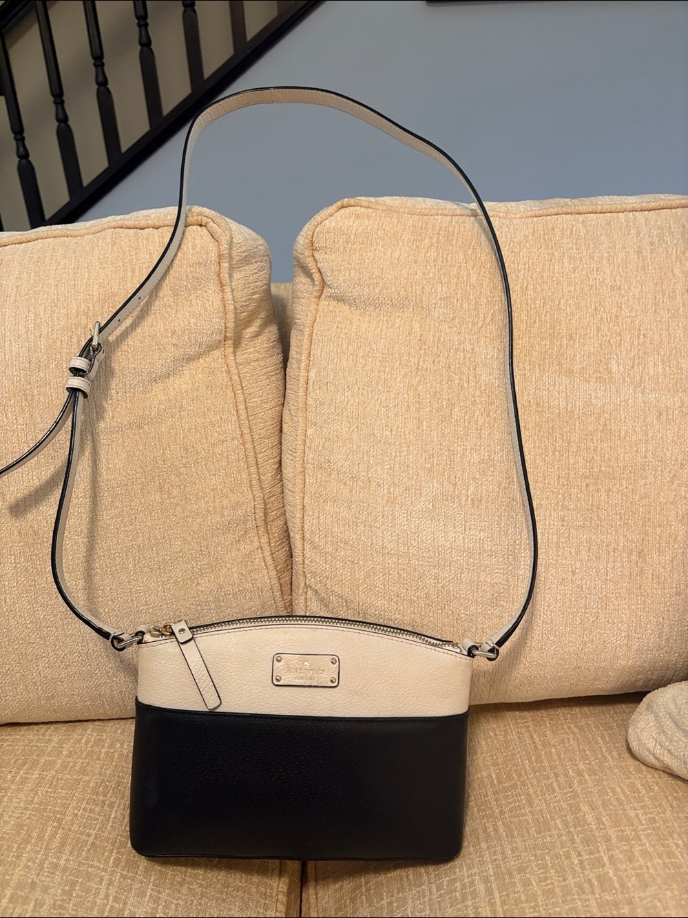 kate spade Black & White Two-Tone Crossbody Shoulder Bag